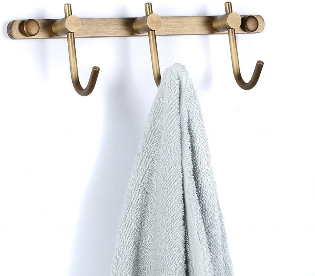 WINCASE Antique Brass Towel Hook Rack