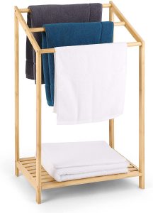 HYNAWIN Bamboo 3 Tier Towel Rack for Pool